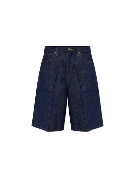 Agolde Blue 'Nolan' Denim Shorts