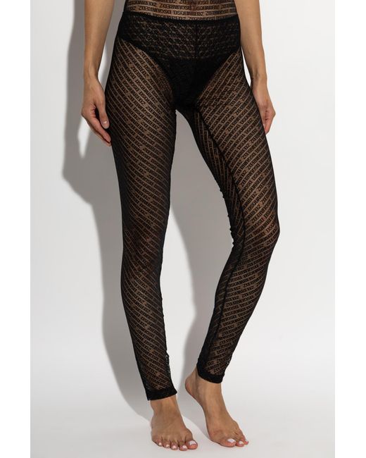 DSquared² Black Lace Leggings