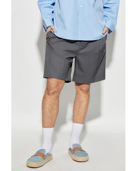 Marni Gray Wool Shorts for men