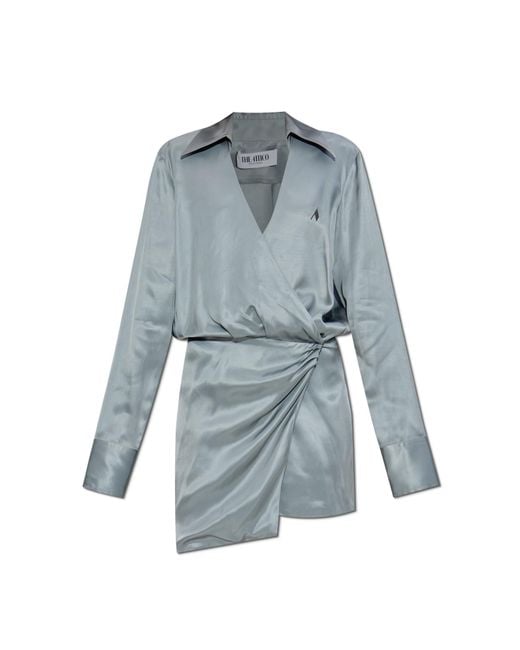 The Attico Blue Long Sleeve Dress