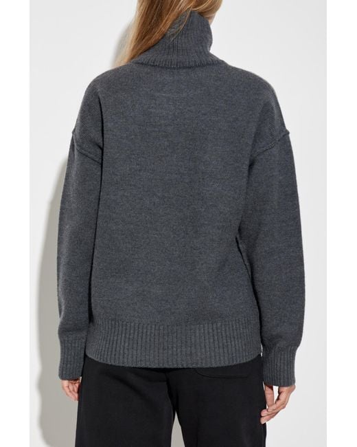 AMI Gray Wool Turtleneck