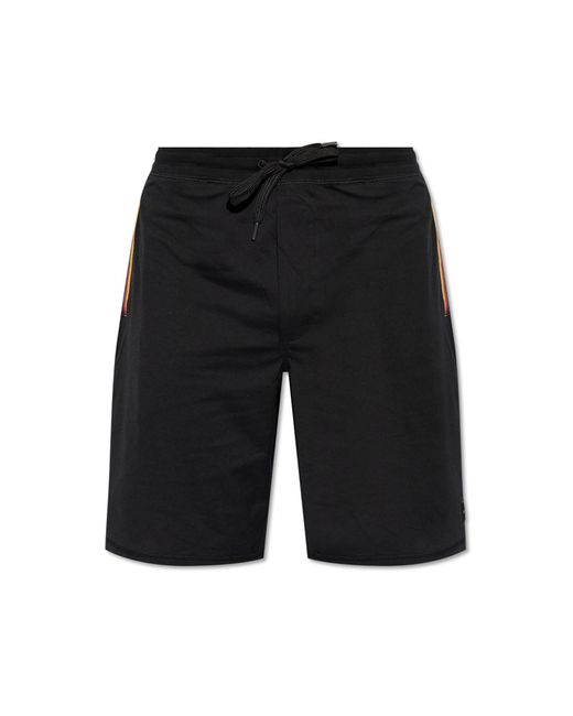 Paul Smith Black Logo-Patched Shorts for men