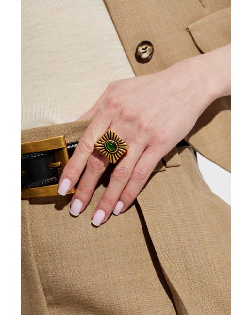 Versace White Brass Ring