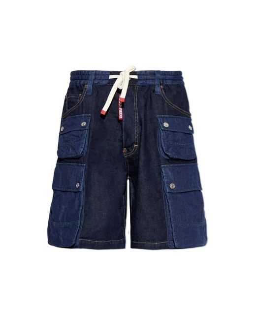 DSquared² Blue 'Cargo' Shorts for men