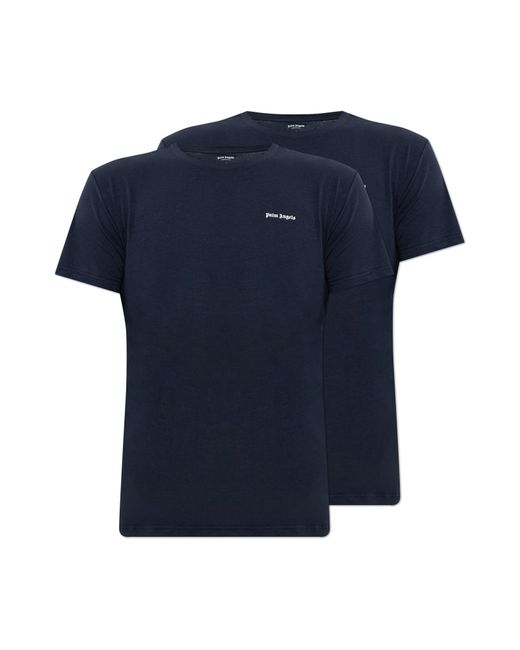 Palm Angels Blue 2-Pack Of T-Shirts for men
