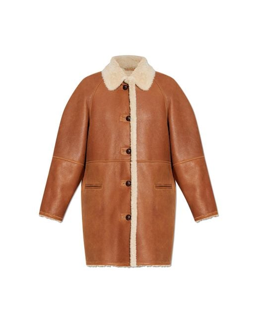 Isabel Marant Brown Shearling Coat 'Berthie'