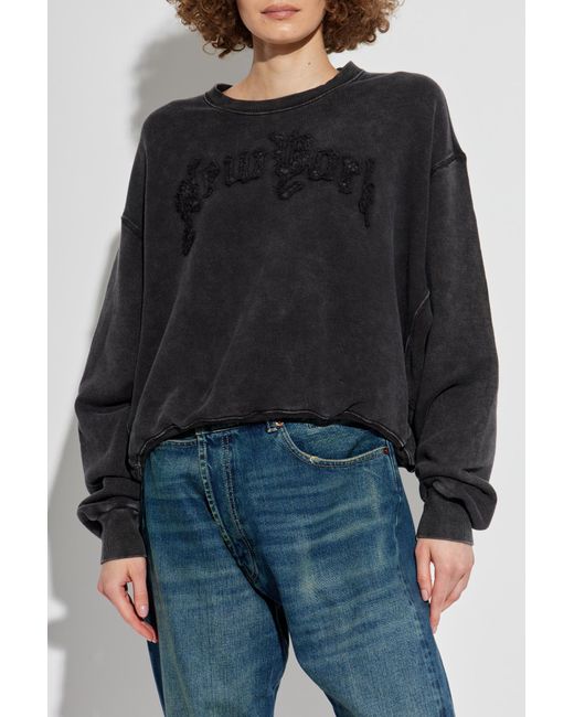 R13 Black Sweatshirt With Logo
