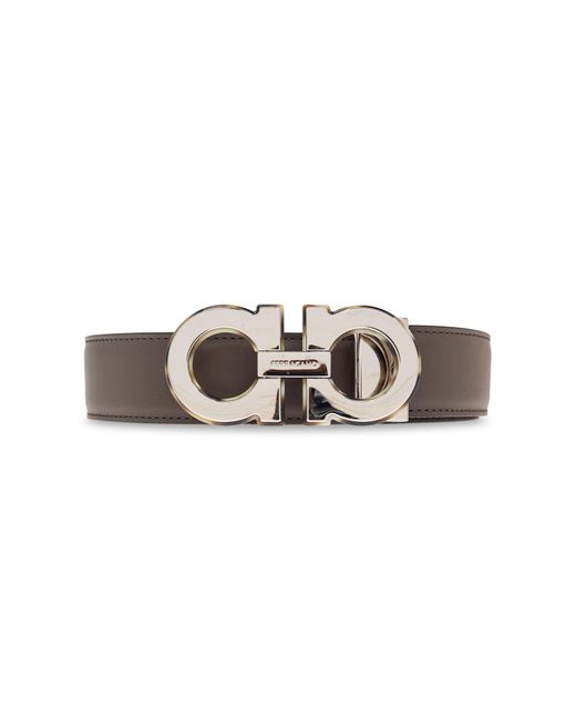 Ferragamo Gray Double-Sided Belt for men