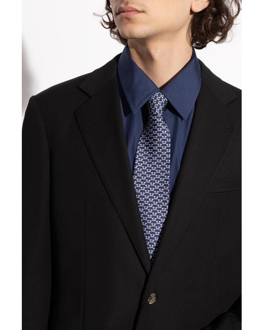 Ferragamo Blue Silk Tie for men