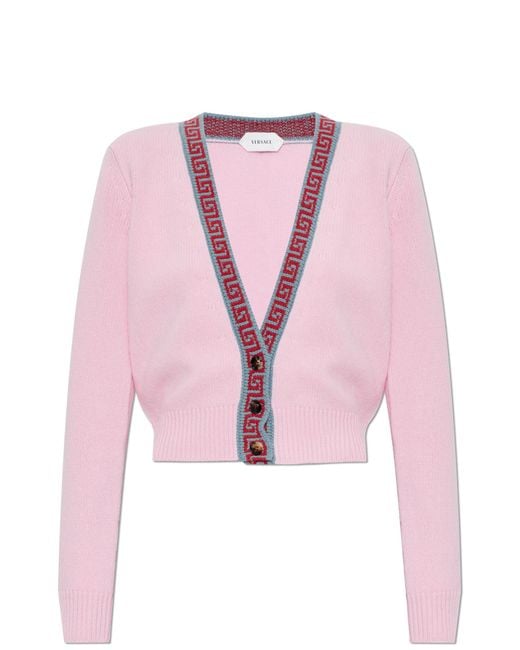 Versace Red Wool Cardigan