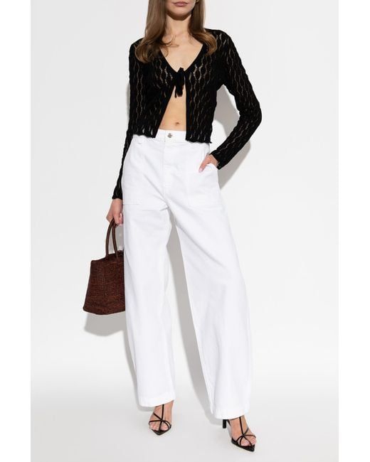 FRAME Black Cardigan With Decorative Tie