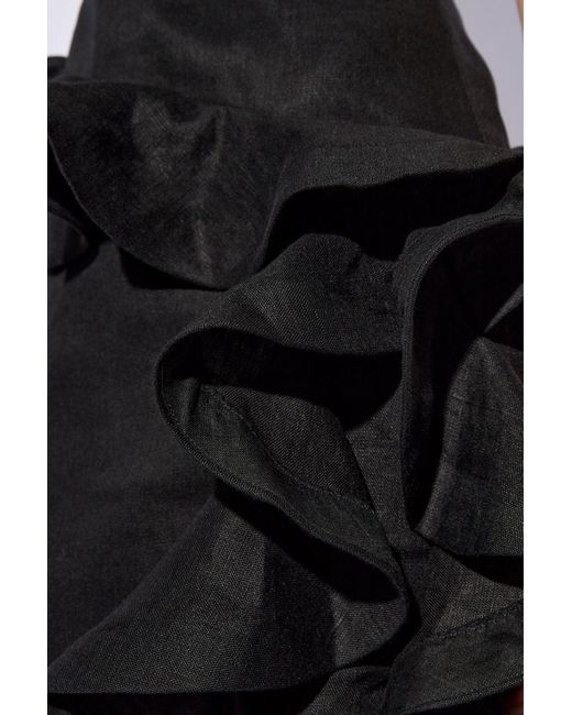 Zimmermann Black Dress With Ruffles