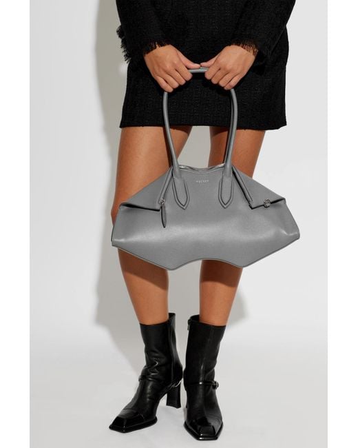 McQueen Black Leather Bag 'Manta'