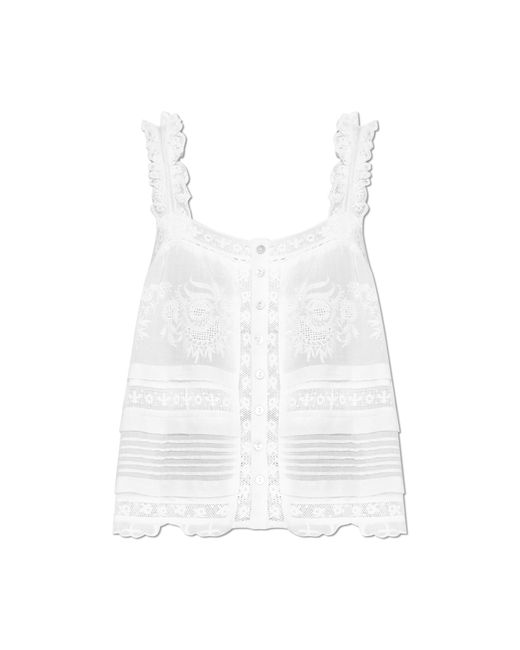LoveShackFancy White Top 'Sully'