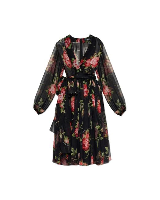 Dolce & Gabbana Black Silk Dress