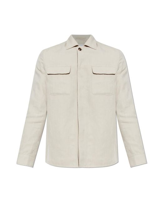 Eleventy White Jacket With Pockets for men