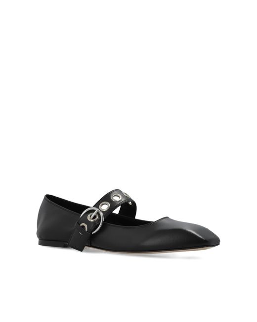 Aeyde White Ballet Flats 'Uma'