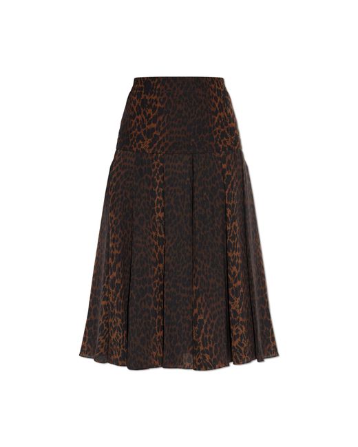 Balenciaga Brown Silk Skirt