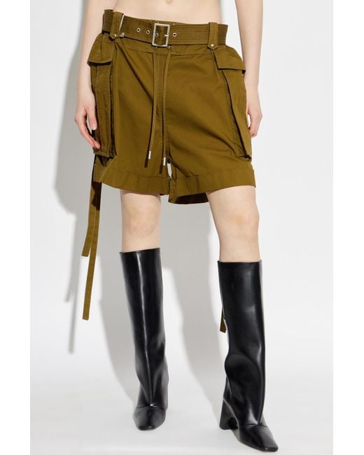 McQueen Metallic Cargo Shorts