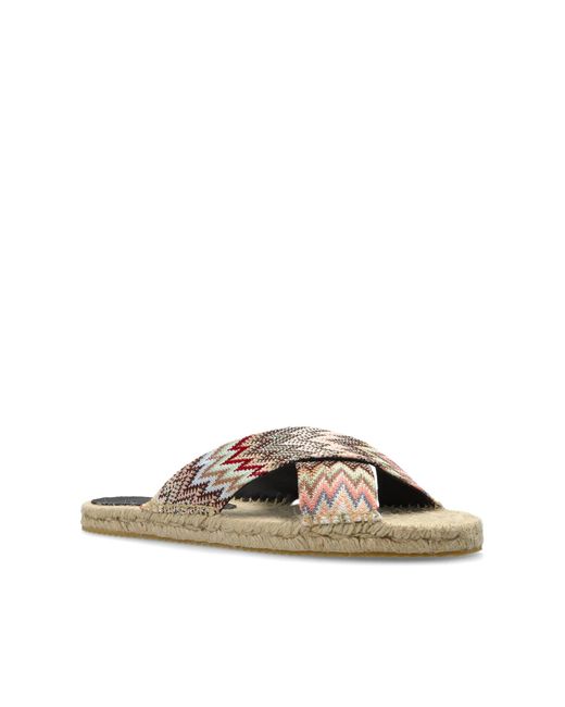 Missoni White Patterned Slides