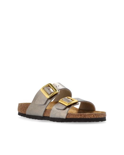 Birkenstock White Sandals Sydney Cushion Buckle