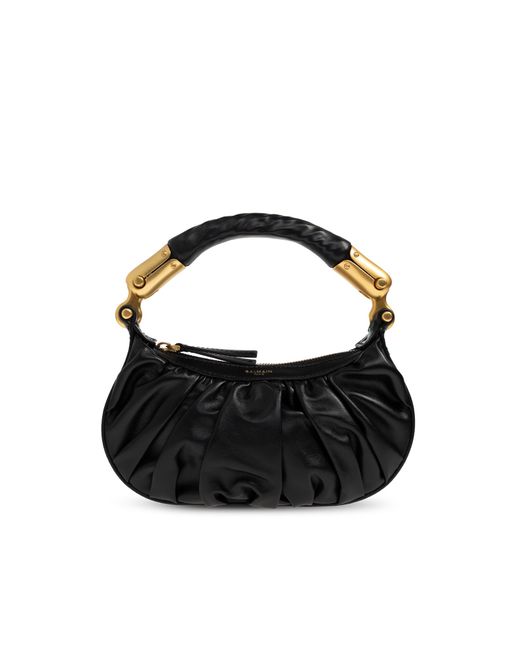 Balmain Black Ebene Mini' Handheld Bag