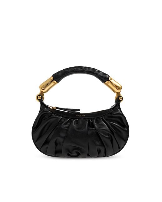 Balmain Black Ebene Mini' Handheld Bag,