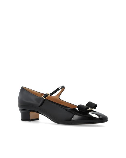 Ferragamo Black Heeled Shoes 'Vally'