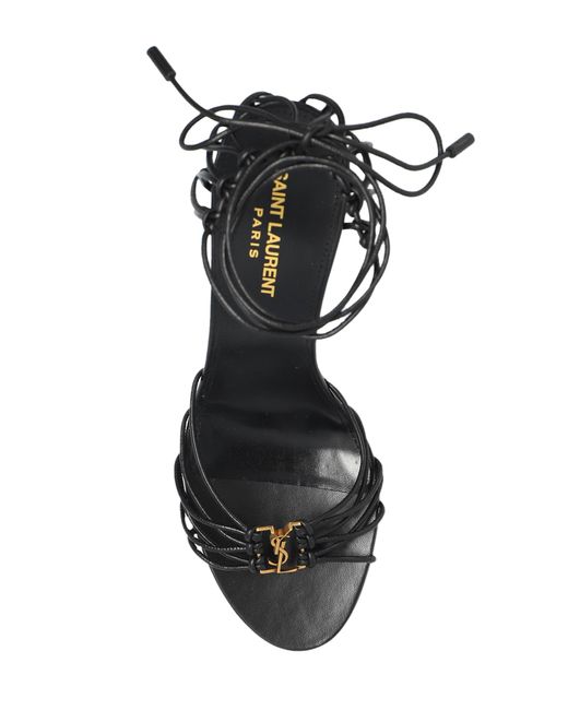 Saint Laurent Black 'babylone' Heeled Sandals,