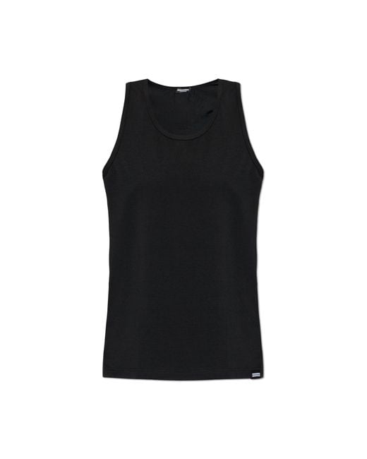 DSquared² Black Sleeveless Lingerie Top for men