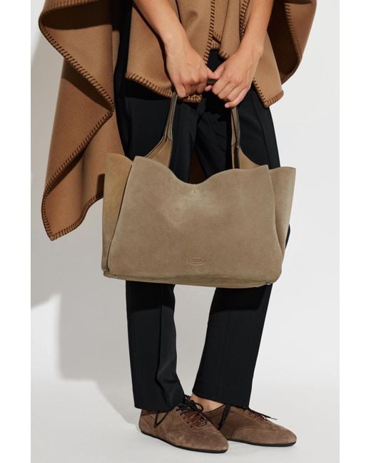 Tod's Brown Suede Bag 'Medium'