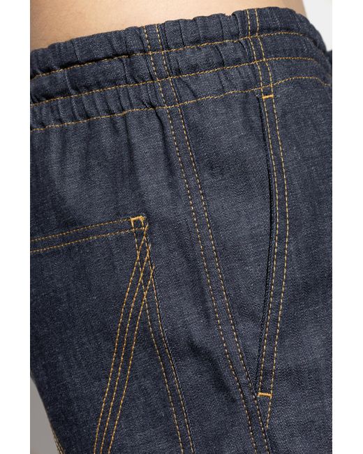 Bottega Veneta Men's Gray Loose-Fit Jeans