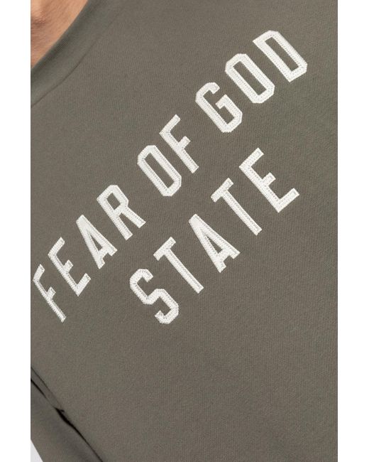 Fear Of God Gray Sweatshirt With Embroidered Logo for men