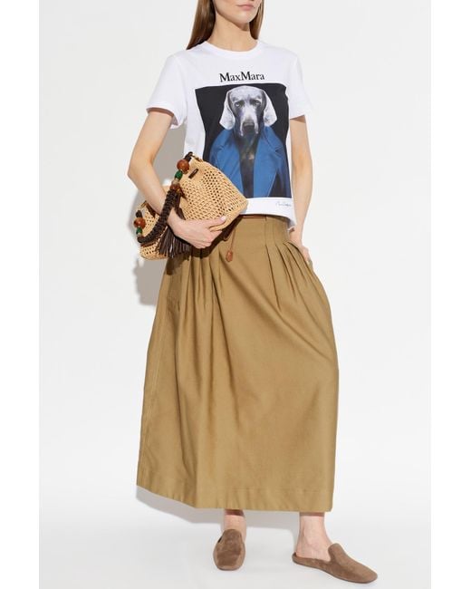 Max Mara Blue T-Shirt 'Calca'