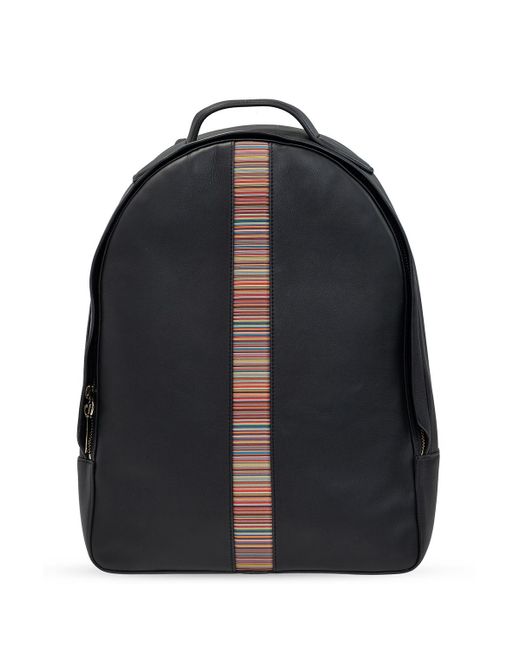 Paul Smith Leather Backpack With Logo in Black for Men - Lyst
