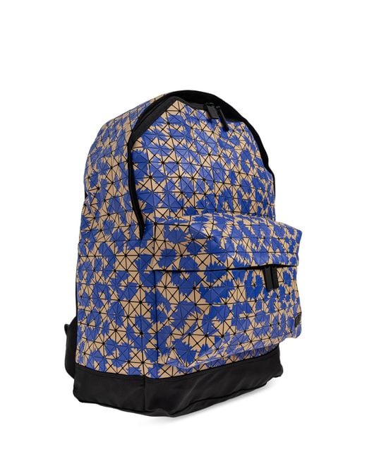 Issey Miyake Black Backpack With A Geometric Pattern for men