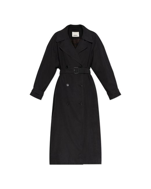 Isabel Marant Black Trench Coat 'Elea'