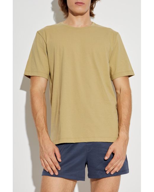 Hanro Yellow Short-Sleeve T-Shirt for men