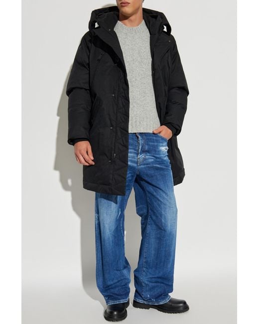 DSquared² Blue Insulated Parka With Hood for men