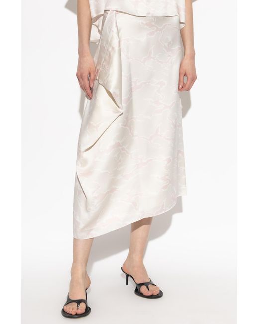 KENZO White Silk Skirt