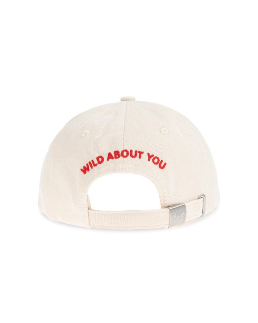 KENZO White Cap With Patch