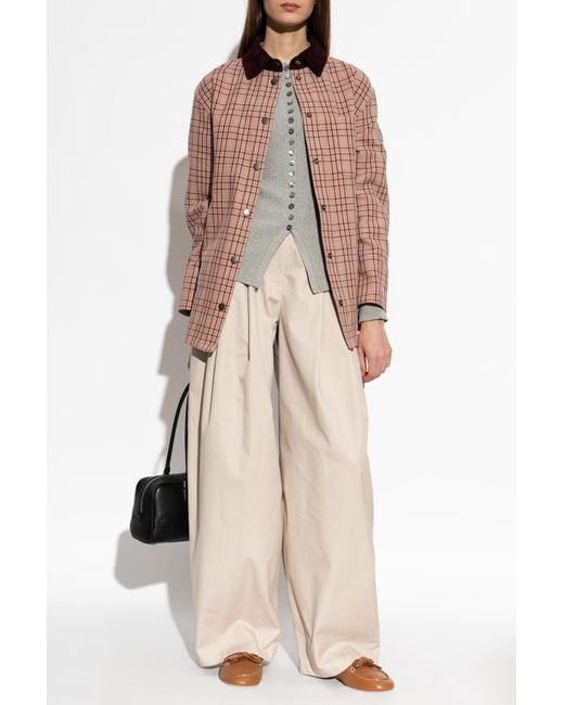 Emporio Armani Pink Plaid-Patterned Jacket