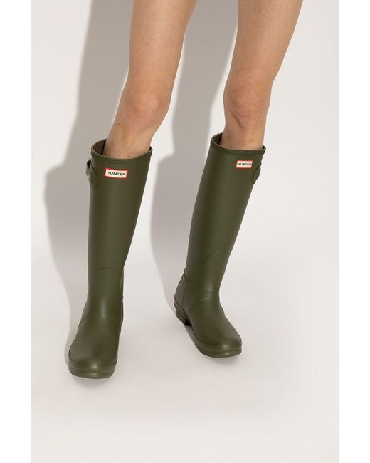 Tall green cheap hunter rain boots