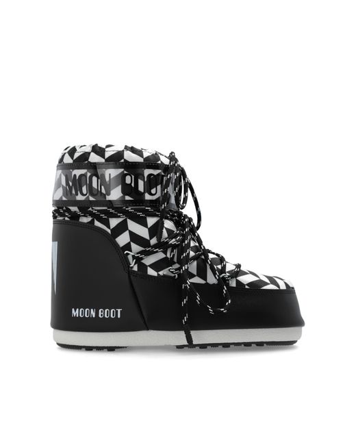 Moon Boot Black Snow Boots Icon Low Optical