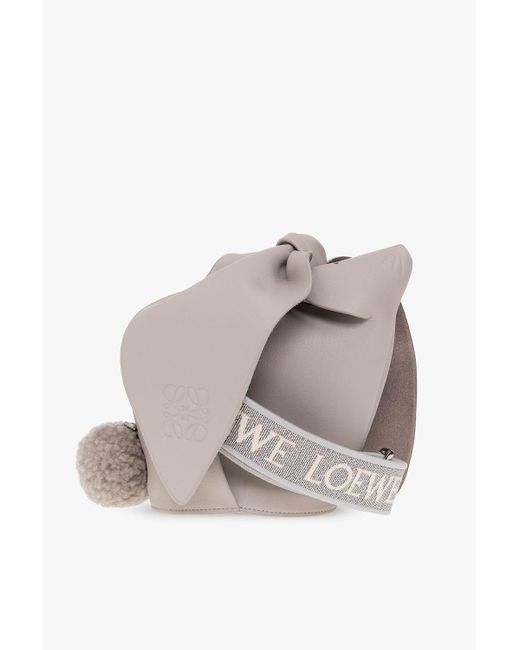 Loewe Gray 'bunny' Shoulder Bag