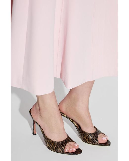 AMINA MUADDI Brown Heeled Mules "Alexa"