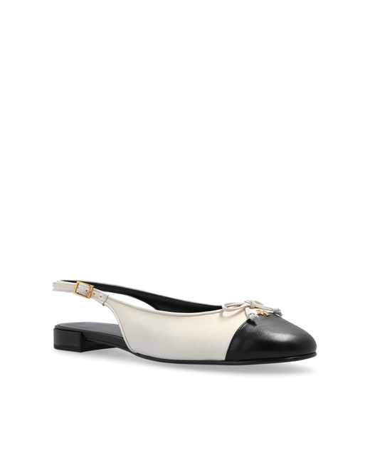 Tory Burch Natural Leather Ballet Flats