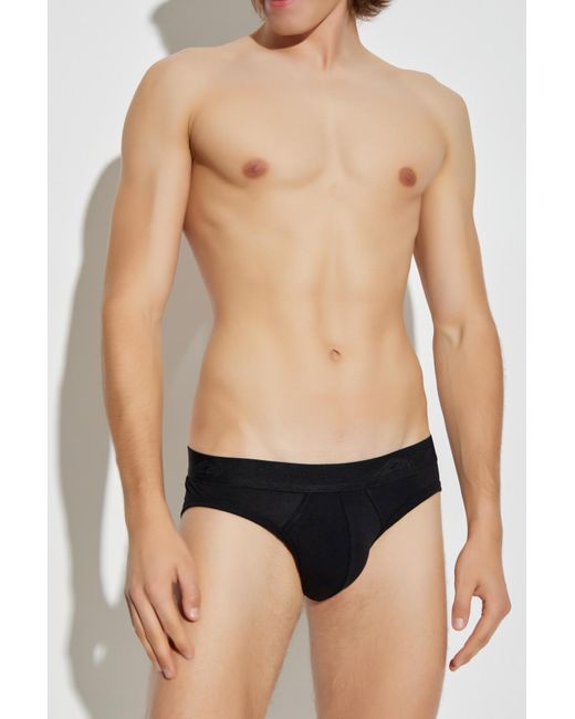 DSquared² Black Briefs With Logo for men