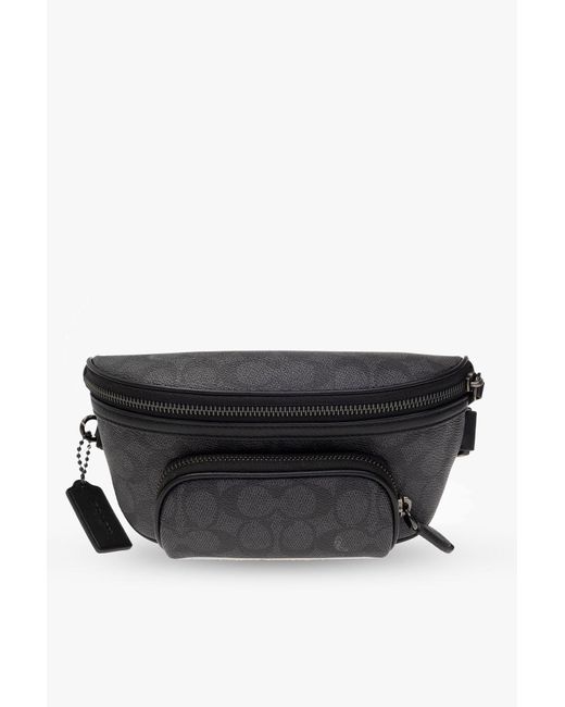 COACH Leather Belt Bag in Black Lyst