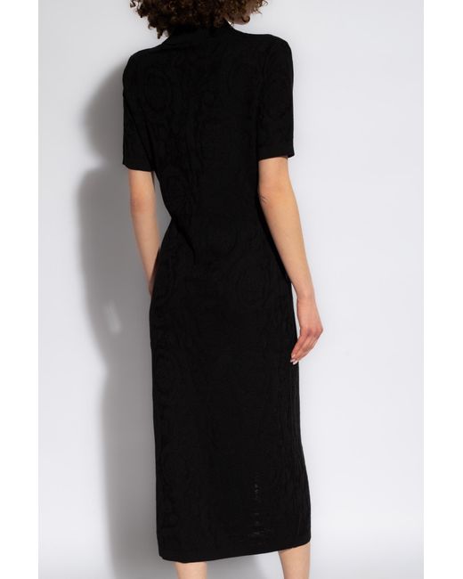 Versace Black Dress With 'Barocco' Motif